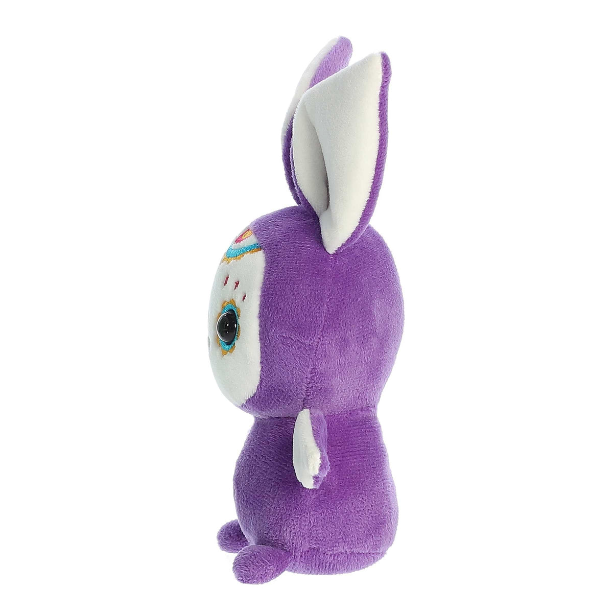 Aurora Spooky Halloween Bonita Sugar Skull Bat Stuffed Animal - Boo-Tiful Decor - Trick-or-Treat Fun - Purple 8 Inches