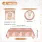 41 Pcs 10th Birthday Decorations for Girl,Rose Gold Happy 10 Years Old Ten Birthday Party Tableware Set 10th Birthday Party Plates