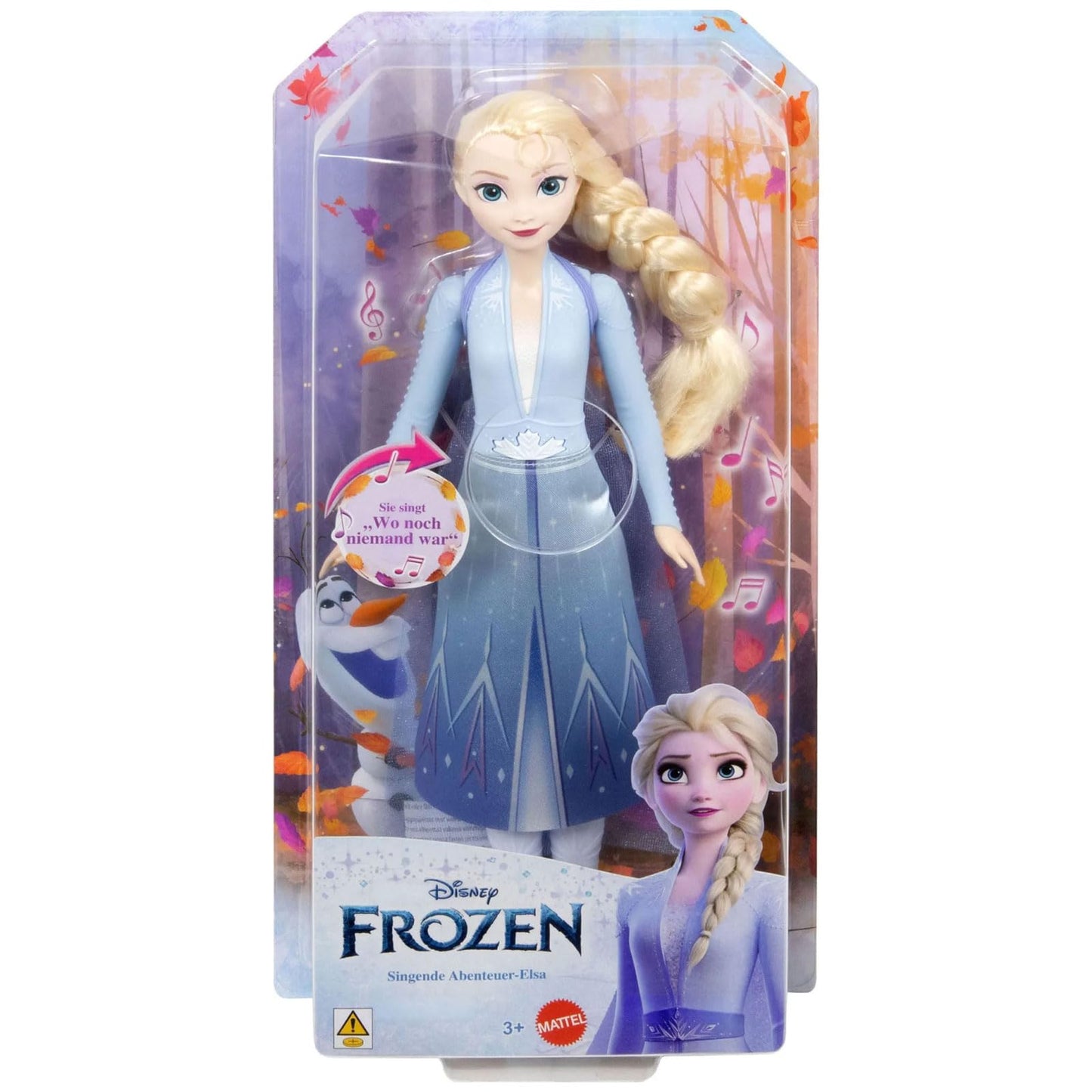 Mattel Disney Frozen Elsa, Singing Fashion Doll, Singing Adventure in Characteristic Clothes, Sing Where No One Was Before" from Disney Movie Frozen
