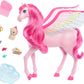 Barbie Mattel Fairytale A Touch of Magic Pink Pegasus with Puppy