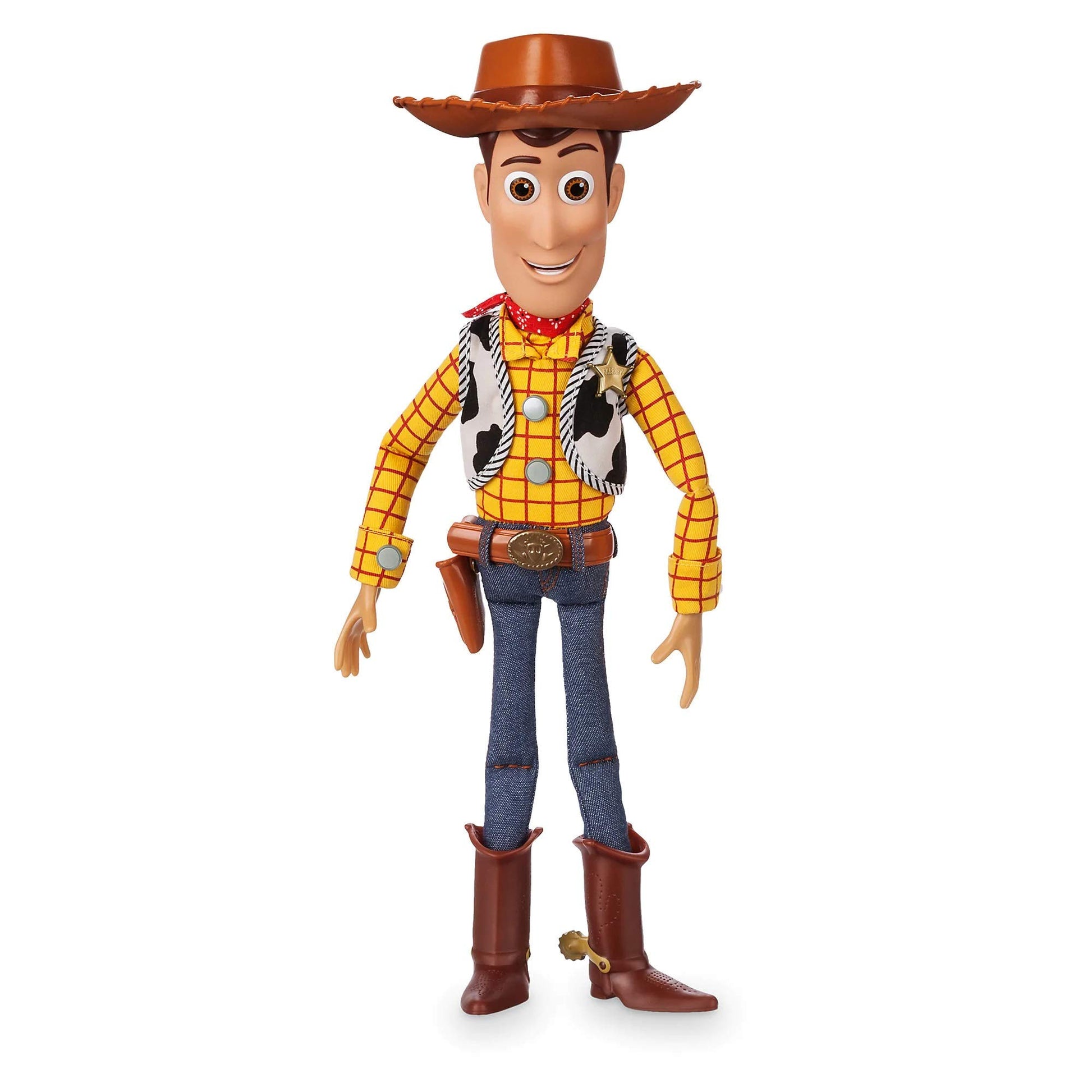 Disney Store Official Sheriff Woody Talking Action Figure from Toy Story, Features Sounds and Phrases from the Movies, Interacts with Other Figures