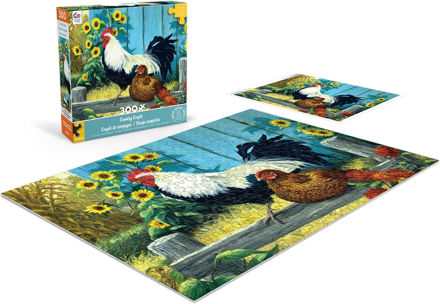 Ceaco - Country Couple - 300 Large Piece Jigsaw Puzzle for Adults