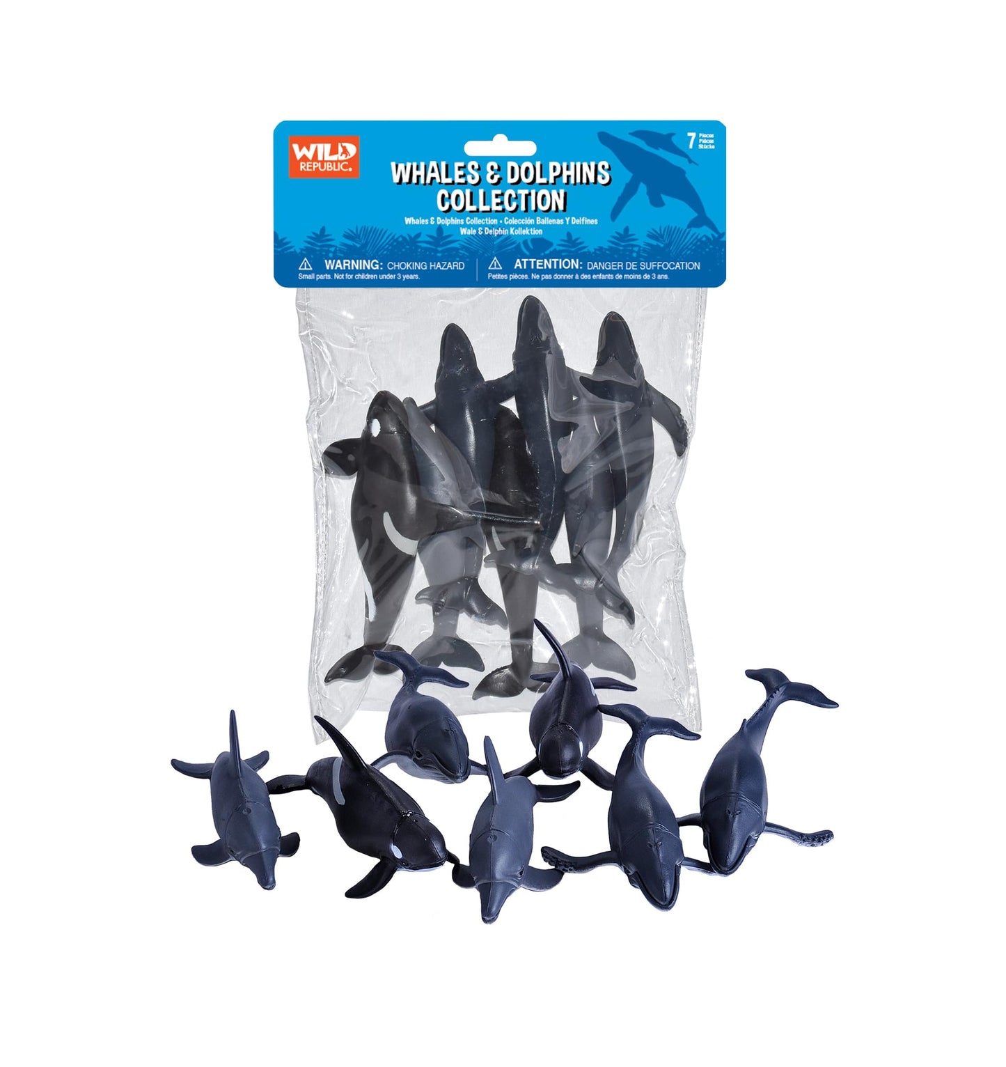 Wild Republic Polybag Whale and Dolphin Figurines - 12"