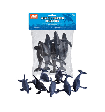 Wild Republic Polybag Whale and Dolphin Figurines - 12"