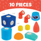 Blockaroo Magnetic Foam Building Blocks - 10-Piece Robot, Bath Toys for Toddlers, Preschool Toys, Bathtub Toys, Sensory Toys, Blocks for Toddlers 3-5