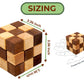 BSIRI Snake Puzzle Cube Classic Games (M Size) - 3D Mind Puzzles for Adults in Hand with Wooden Cube Designs of Magic Game for Educational Brain Games