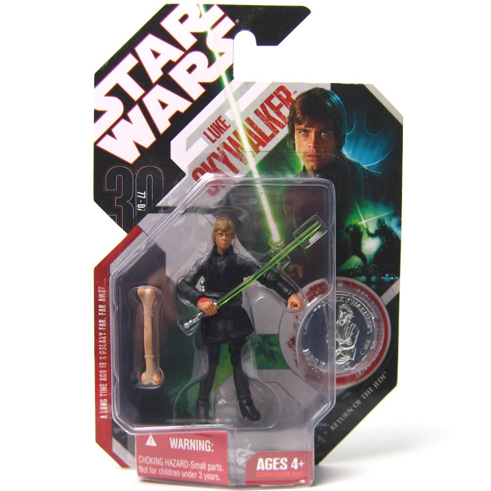 Hasbro Star Wars 30th Anniversary Luke Skywalker Jedi Knight Action Figure #25 with Coin