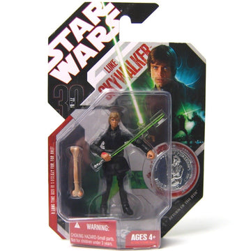 Hasbro Star Wars 30th Anniversary Luke Skywalker Jedi Knight Action Figure #25 with Coin