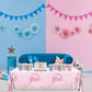 Gender Reveal Party Supplies - 3Pack Gender Reveal Tablecloth Team Boy or Girl Plastic Rectangle Table Cloth Pink Blue Baby Shower Table Decoration