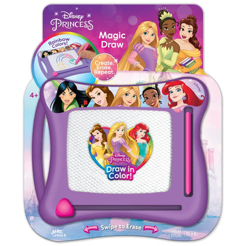 JA-RU Disney Princess Magic Draw-Magnetic Drawing Pad (1 Pack). Drawing Kids Board Car Trip Toys | Mess-Free Small Kids Write Board | Creative