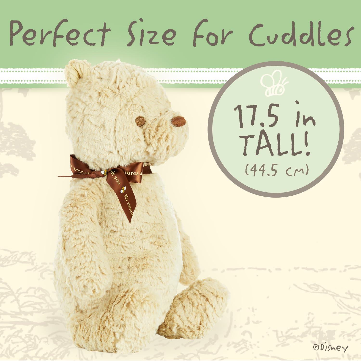 Disney Baby Classic Winnie the Pooh Stuffed Animal Plush Toy, 17.5 Inches
