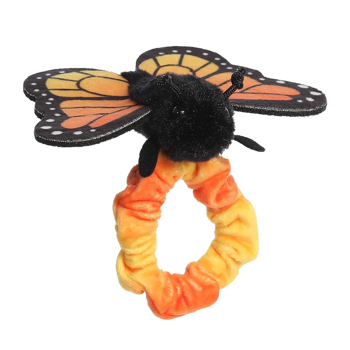 Aurora® Vibrant Wrist Fliers™ Monarch Butterfly Stuffed Animal - Eye-Catching Designs to Wear - Perfect for Kids 3+ Years and Animal Loving Adults