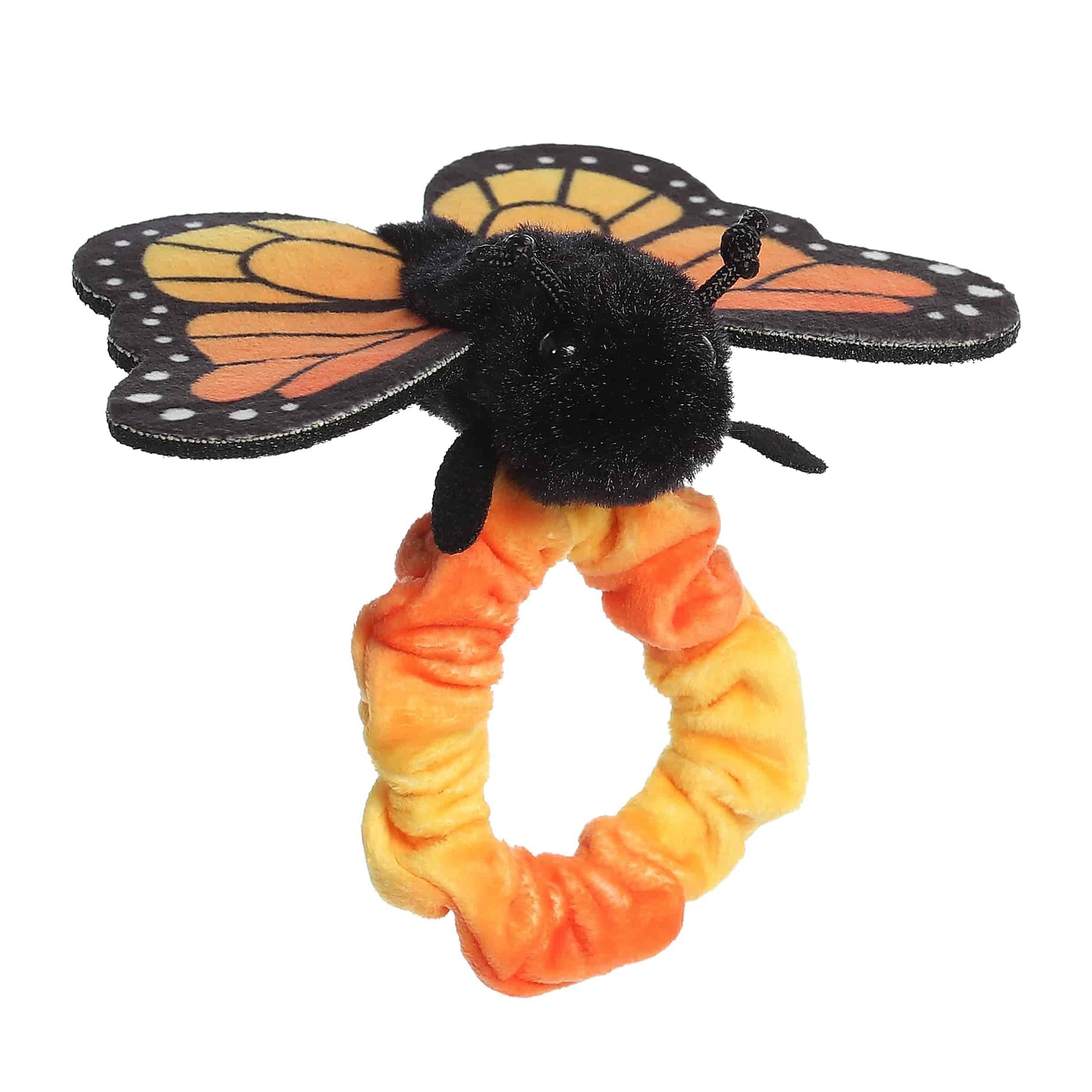 Aurora® Vibrant Wrist Fliers™ Monarch Butterfly Stuffed Animal - Eye-Catching Designs to Wear - Perfect for Kids 3+ Years and Animal Loving Adults