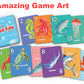 Arizona GameCo Giant Go Fish Card Game for Kids and Families - Play Go Fish and Old Maid - Large 5x7in Cards - Adorable Animal Art - a Fun Gift idea