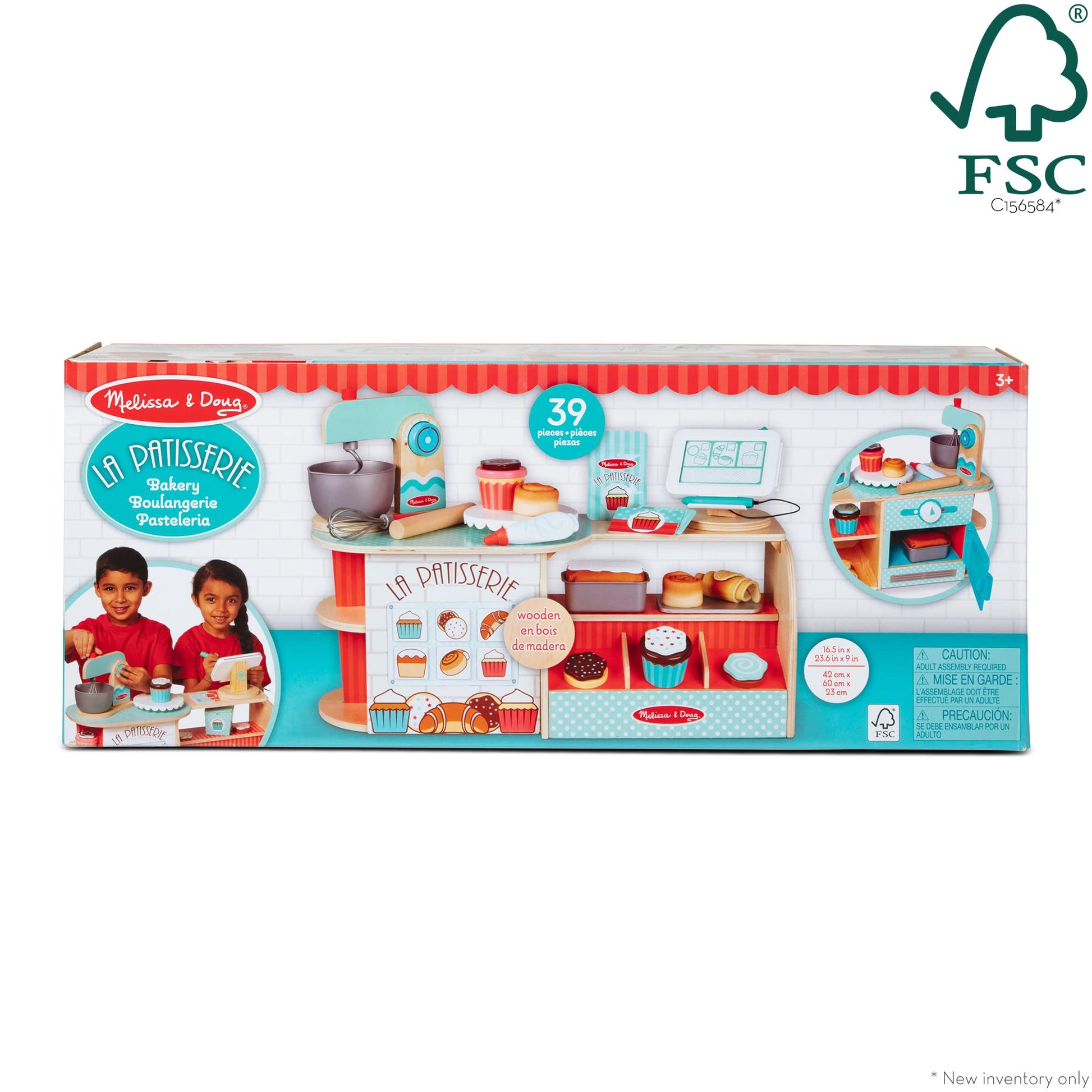 Melissa & Doug Wooden La Patisserie Bakery (39 Pieces) - FSC Certified