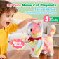 Colorful Leash Walking Cat for Girls Set Toy Interactive Talking Singing Cat Kids Remote Control Walking Kitten Dancing Kitten Mimicking Robotic Kitty