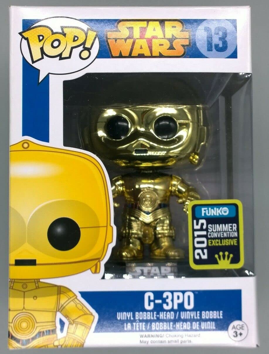Funko Pop Vinyl Star Wars Metallic C3PO - 2015 Summer Convention Exclusive