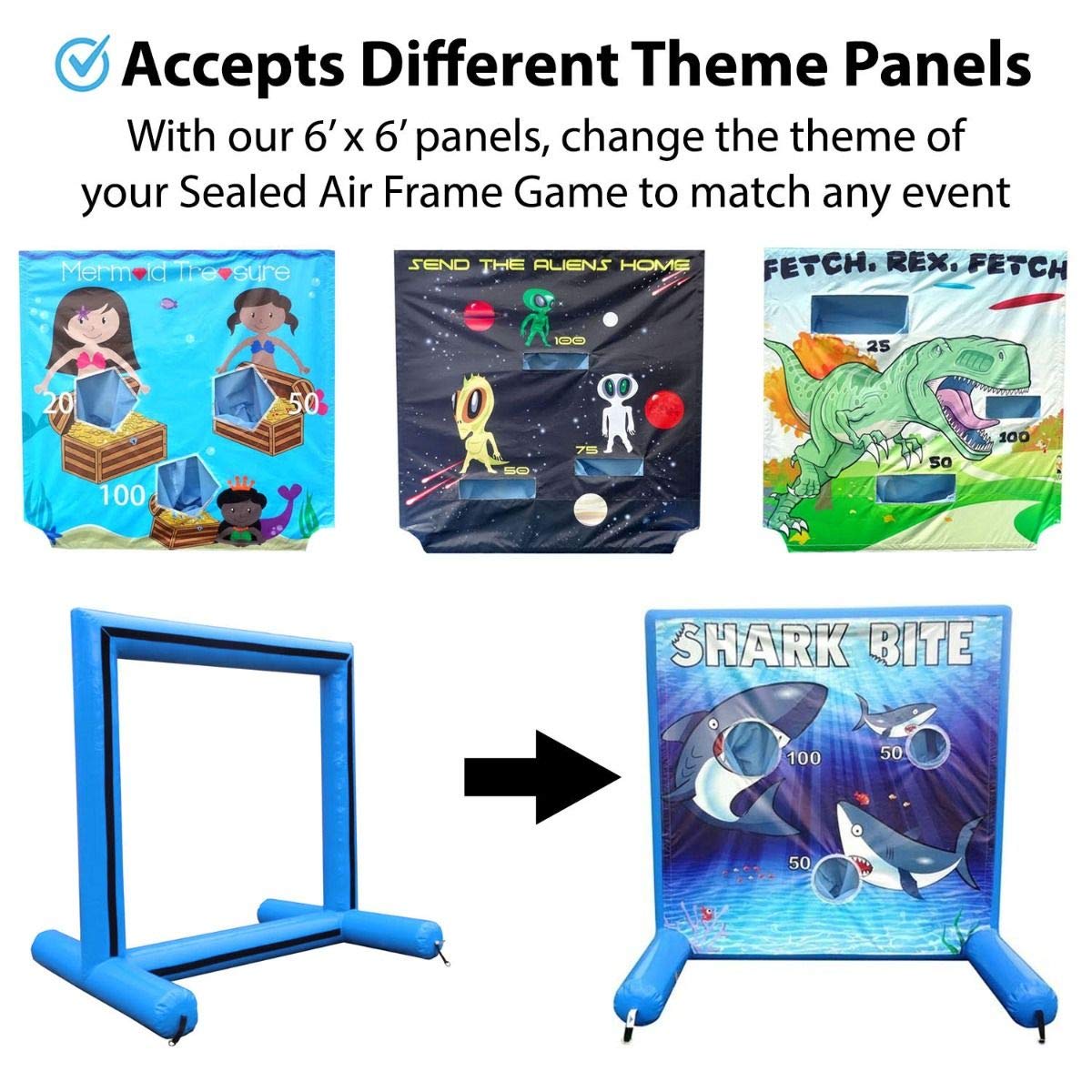 TentandTable Air Frame Game Panel ONLY, Ball & Bag Toss, Baseball Pitch