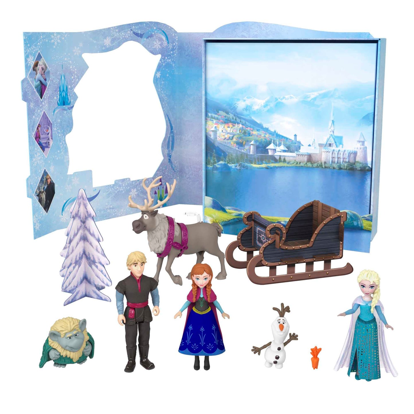 Mattel Disney Frozen Toys, Frozen Story Pack with 6 Key Characters, Small Dolls, Figures and Accessories Inspired by Disney Frozen Movies, Gifts for