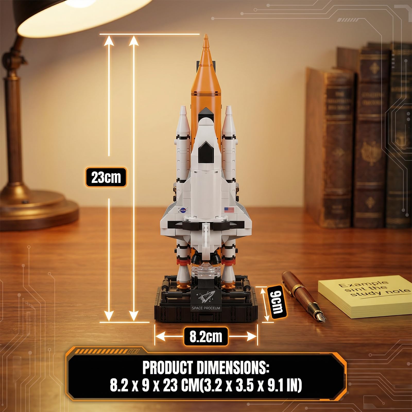 APENGBAOL Space Shuttle Building Blocks Set, 616 Pieces Mini Rocket Model Kit with Launch Pad, Space Program Collectible Display, STEM Inspired