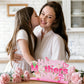 Mothers Day Decorations for Party Wooden Table Centerpieces 11.8x6.8 Inch Happy Mothers Day Decorations Sign Pink Wood Table Topper for Home Kitchen