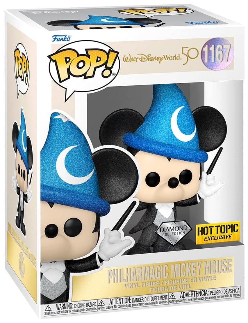 Disney Walt Disney World 50th Diamond Collection Pop! PhilharMagic Mickey Mouse Vinyl Figure Hot Topic Exclusive Multi None