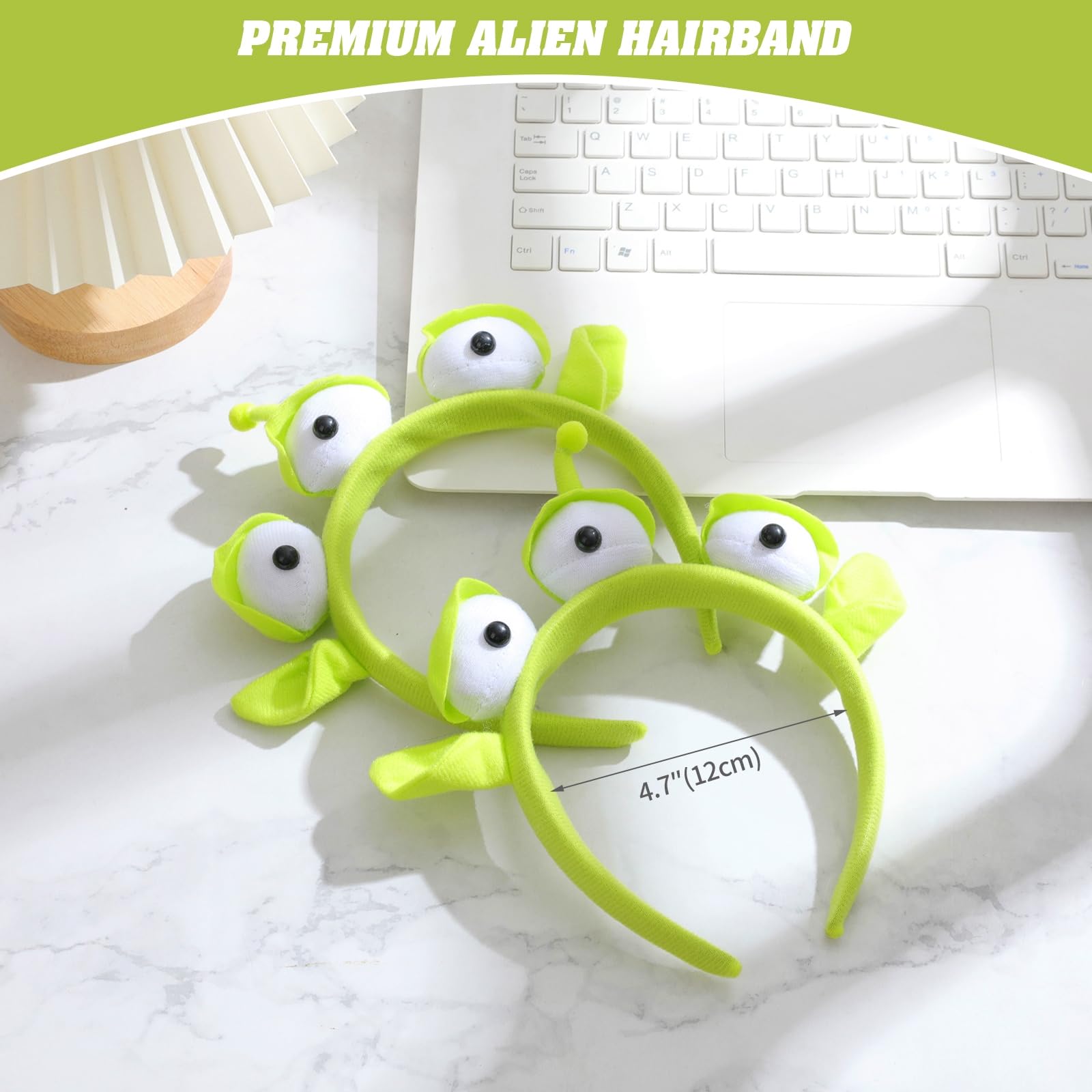 Pumnao Three-eyed Alien Monster Toy Headband Cute Plush Headband Headwear for Themed Party(1 Pcs)
