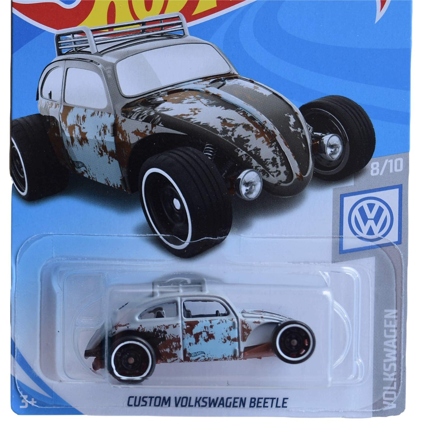 Hot Wheels Custom Volkswagen Beetle, [Gray] 69/250 Volkswagen Series 8/10