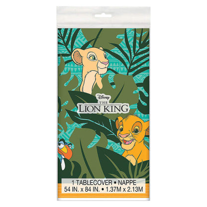 Fun Express - Lion King Plastic Tablecover - 54"x 84" for Birthday - Party Supplies - Licensed Tableware - Misc Licensed Tableware - Birthday - 1