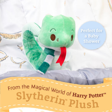 Kids Preferred Harry Potter Slytherin Green SnakePlush Stuffed Animal with Embroidered Details and Green Stripped Scarf Hogwarts House Collectible