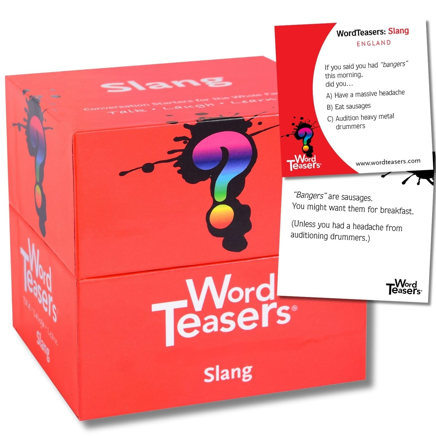 ? WORD TEASERS Random Topic Conversation Starters - Fun Trivia Card Game for Families, Couples, Kids, Parties & Travel - Flashcards for Ages 12+ - 150