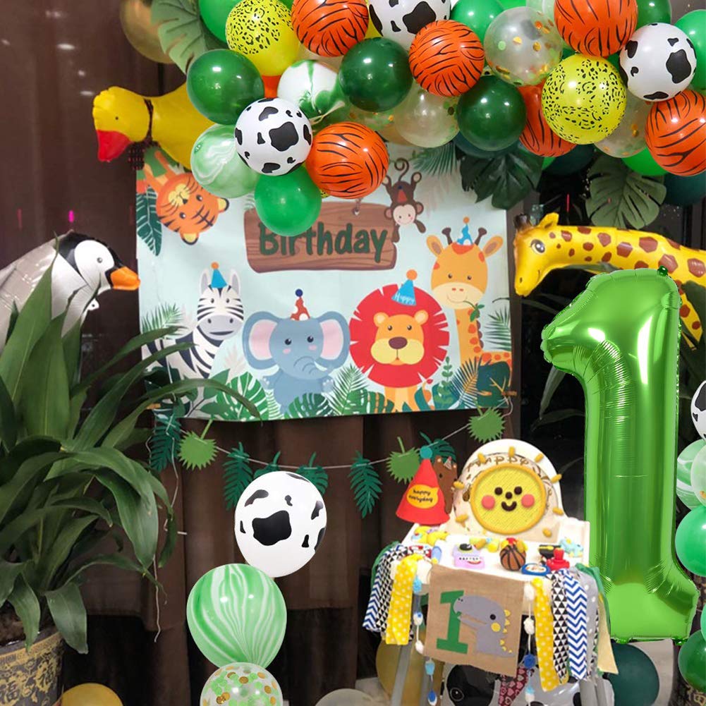 TONIFUL 40 Inch Large Green Numbers Balloons 0-9, Number 5 Digital 5 Helium Foil Mylar Big Number Balloons for 2026 Graduation New Year Eve Birthday