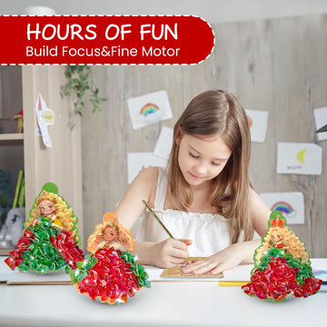 HOYON GP 24 PCS Poke Art Kit for Girls-Magical Princesses & Christmas Themed, Art and Craft Kit for Girl,Great Gifts for Girls Creative DIY Activity