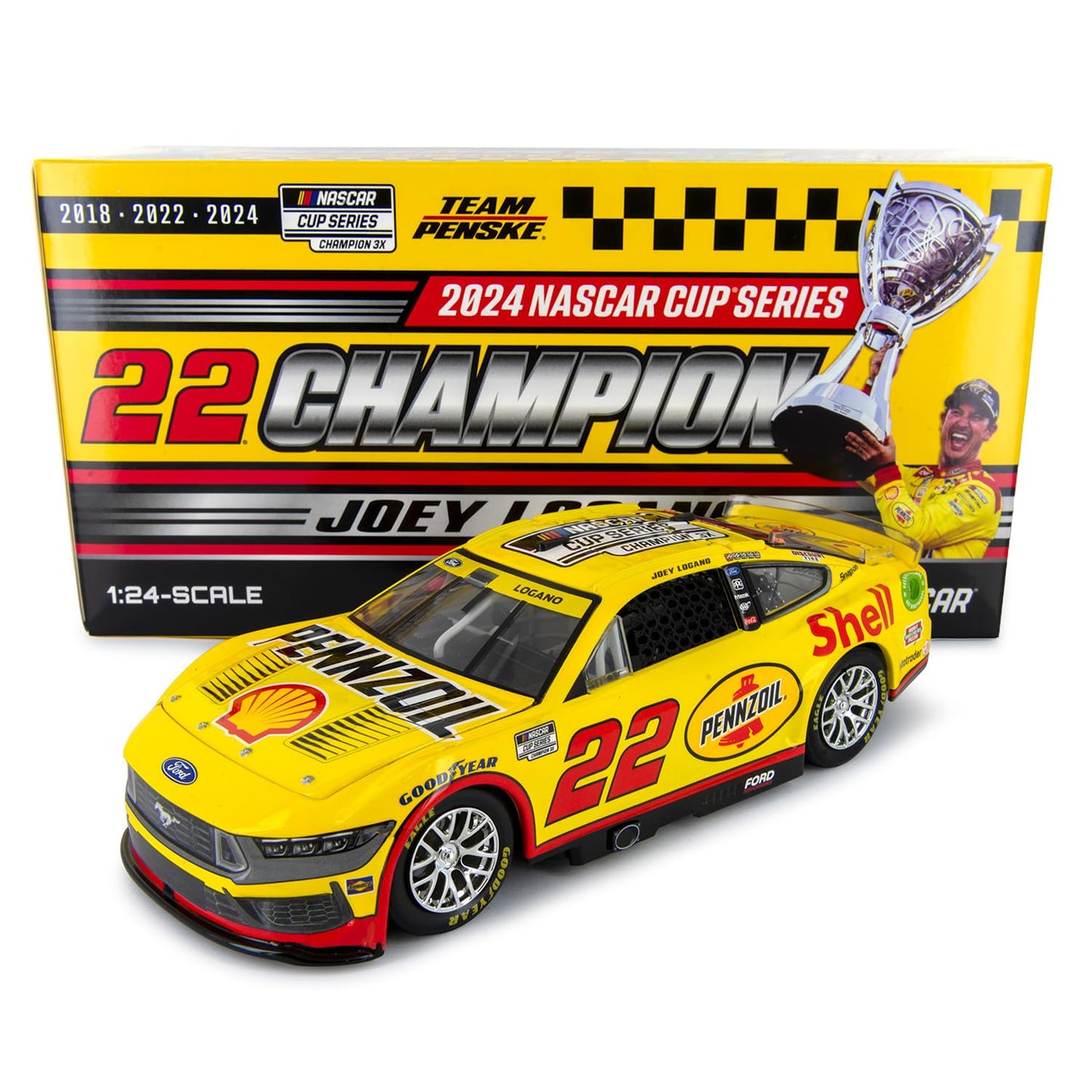 Joey Logano 2024 NASCAR Cup Series Championship Standard ARC Diecast Car 1:24 Scale