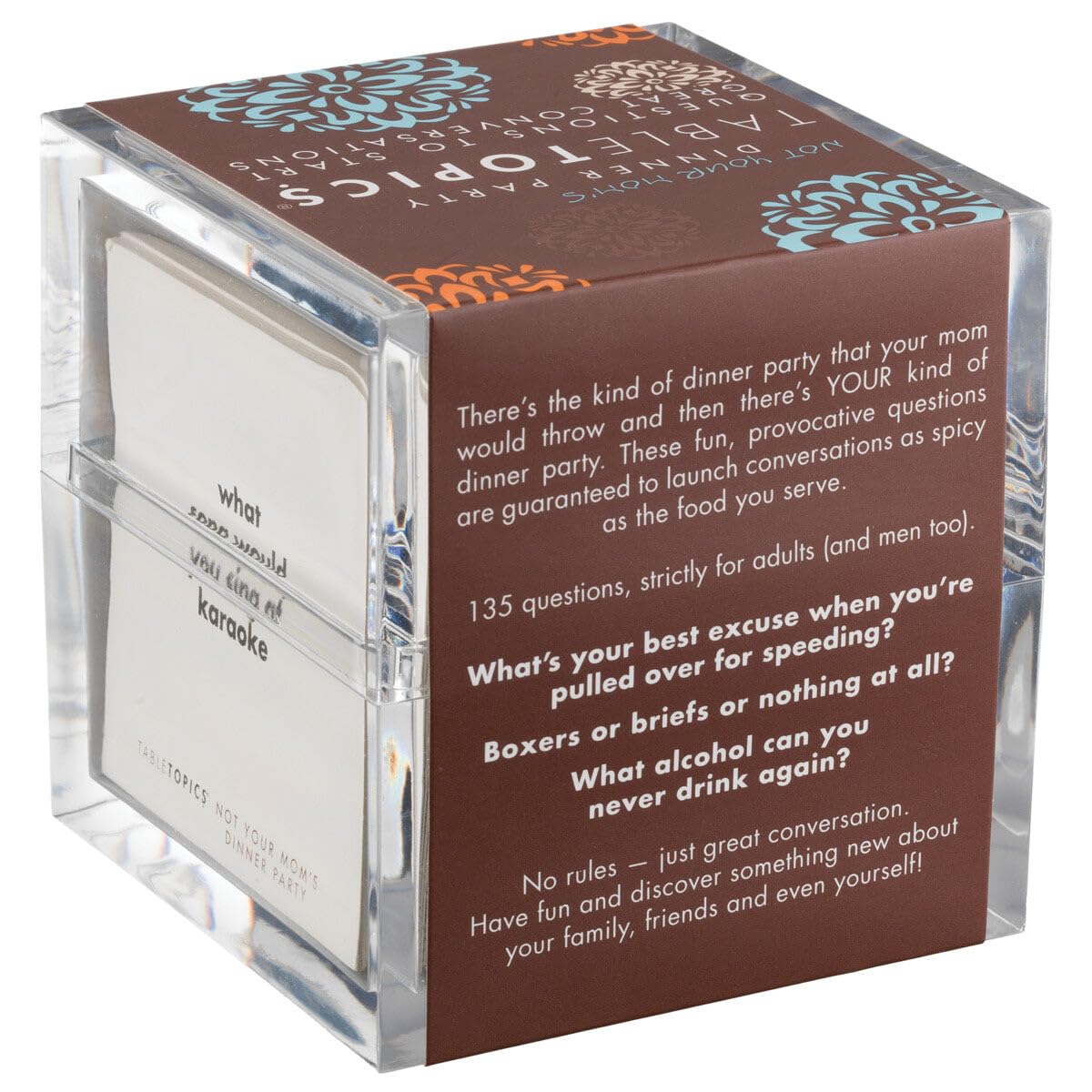 TableTopics Not Your Mom’s Dinner Party Conversation Cards for Adults to Get to Know Each Other on a New Level, 135 Eye-Opening Questions for Friends