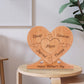 Custom Wooden Name Heart Puzzle, Personalized Art Text with 1-8 Family Name Heart Puzzle, Perfects Home Decoration Mother's Day Birthday Gifts for Mom