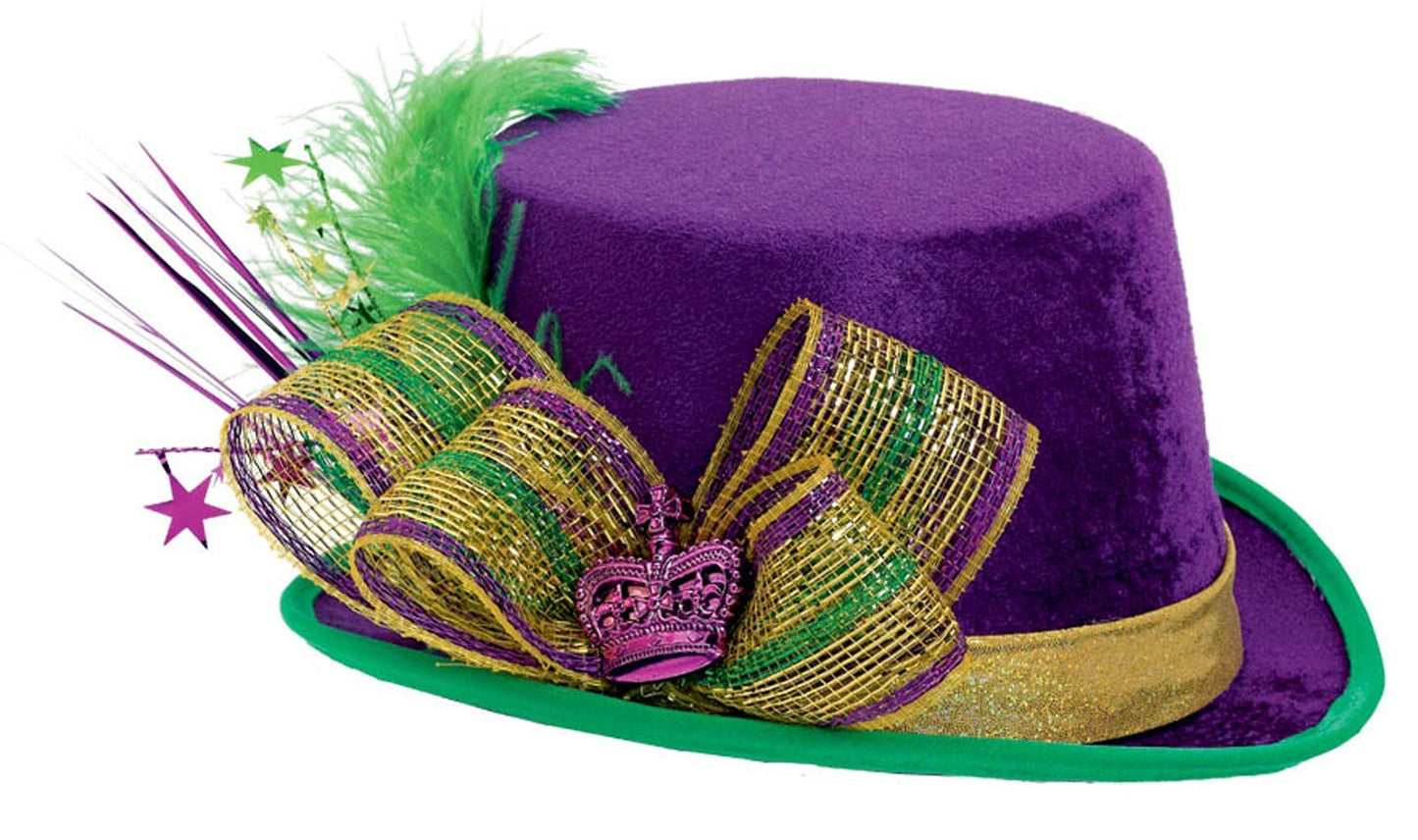 Amscan Deluxe Mardi Gras Top Hat Party Supplies, Multi, 5" x 9 1/2"