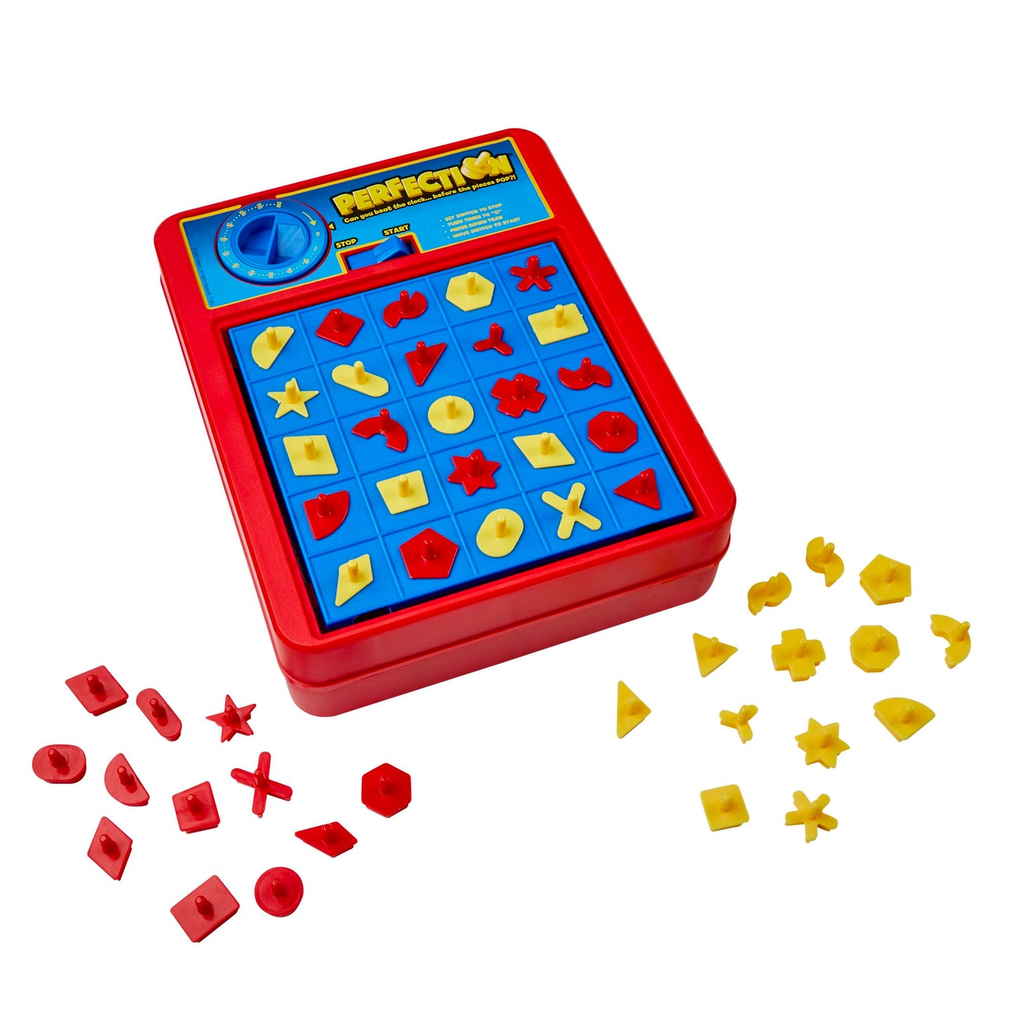 Hasbro Gaming Perfection Plus 2-Player Duel Mode Popping Shapes and Pieces Ages 5 and Up, Easter Gifts for Kids (Amazon Exclusive)