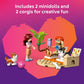 LEGO Friends Surfing Dogs and Scooter Adventure - Building Toy Pretend Play Set for Kids, Girls and Boys, Ages 6+ - with 2 Minidolls and 2 Corgi Toy
