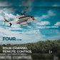 ConGamefun RC Helicopter, WL-K160 EC-145 160-Class 2.4G 4CH 4-Propeller Flybarless Scale RC Helicopter Model with Adjustable Left/Right-Hand Throttle