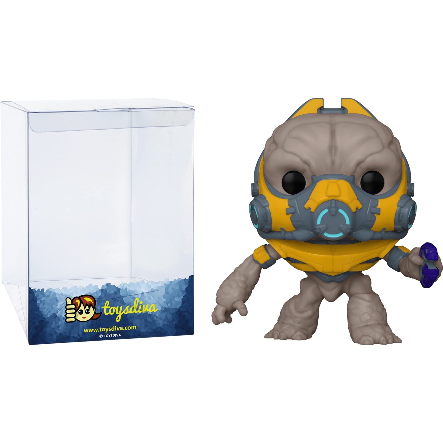 Grunt Conscript w/Plasma P i s t o l : P o p ! Games Vinyl Figurine Bundle with 1 Compatible 'ToysDiva' Graphic Protector (020-59335 - B)