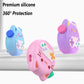 Geiomoo Silicone Cover for Tamagotchi Paradise Case Interactive Virtual Pet, Soft Flexible Scratch Resistant Protective with Lanyard (Blue)