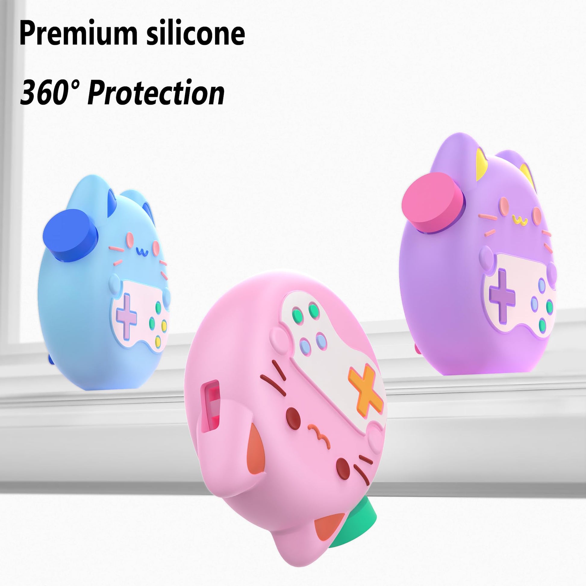 Geiomoo Silicone Cover for Tamagotchi Paradise Case Interactive Virtual Pet, Soft Flexible Scratch Resistant Protective with Lanyard (Blue)