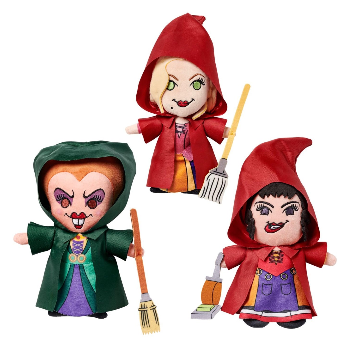 Disney Store Sanderson Sisters Plush Set - Hocus Pocus - Trio Set - Small 6 inch - Winifred, Sarah & Mary - Bewitching Halloween Magic - Collector's