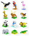 Kimiangel Party Favors for Kids, 12 Pack Mini Animals Building Blocks Sets for Goodie Bags, Prize Box Toys for Kids, Fillers, Prizes, Christmas
