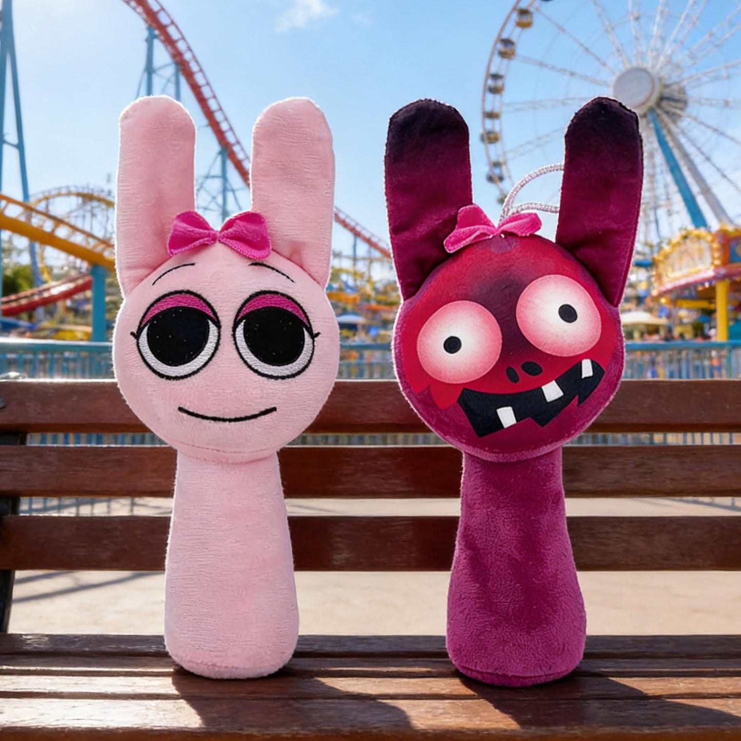 TitTees 2 Pcs Halloween Plush Toys - Cute & Spooky Stuffed Animals for Horror Game Fans Toy, Birthday Goodie Bag Fillers Trick-or-Treat Halloween
