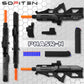 SOFITEN Electric Powerful Toy Gun Automatic Sniper Rifle with Soft Bullet, Equipped with Scope, 2 Extended Magazine(*18), Tactical Vest, Birthday