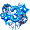 Balloons, 11 pcs Foil Balloons 3 year old for 3st Birthday Party Supplies Decoration? Confetti Balloon Kids Party Balloons Birthday Party Supplies 3