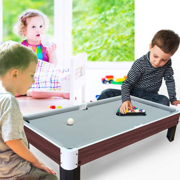 DRM 40 Inch Pool Table Top, 3.5FT Mini Pool Table Top, Small Wooden Snooker Tabletop, Billiards Tabletop Set with Full Accessories