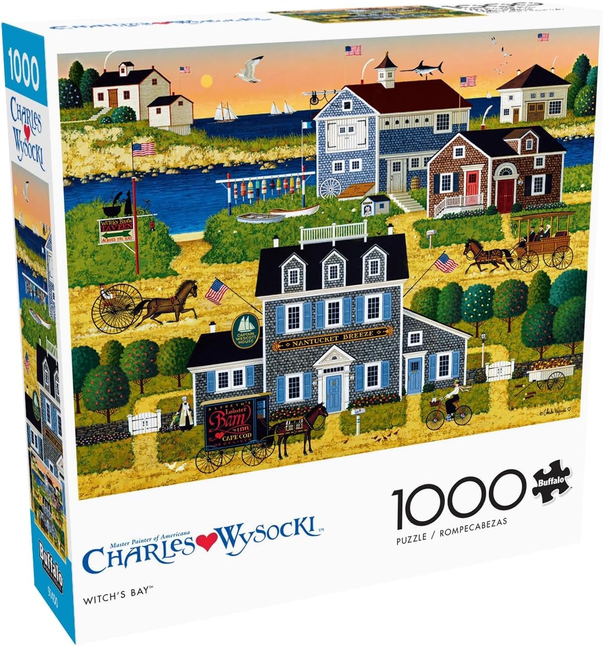 Buffalo Games - Charles Wysocki Witch's Bay - 1000 Piece Puzzle for Adults